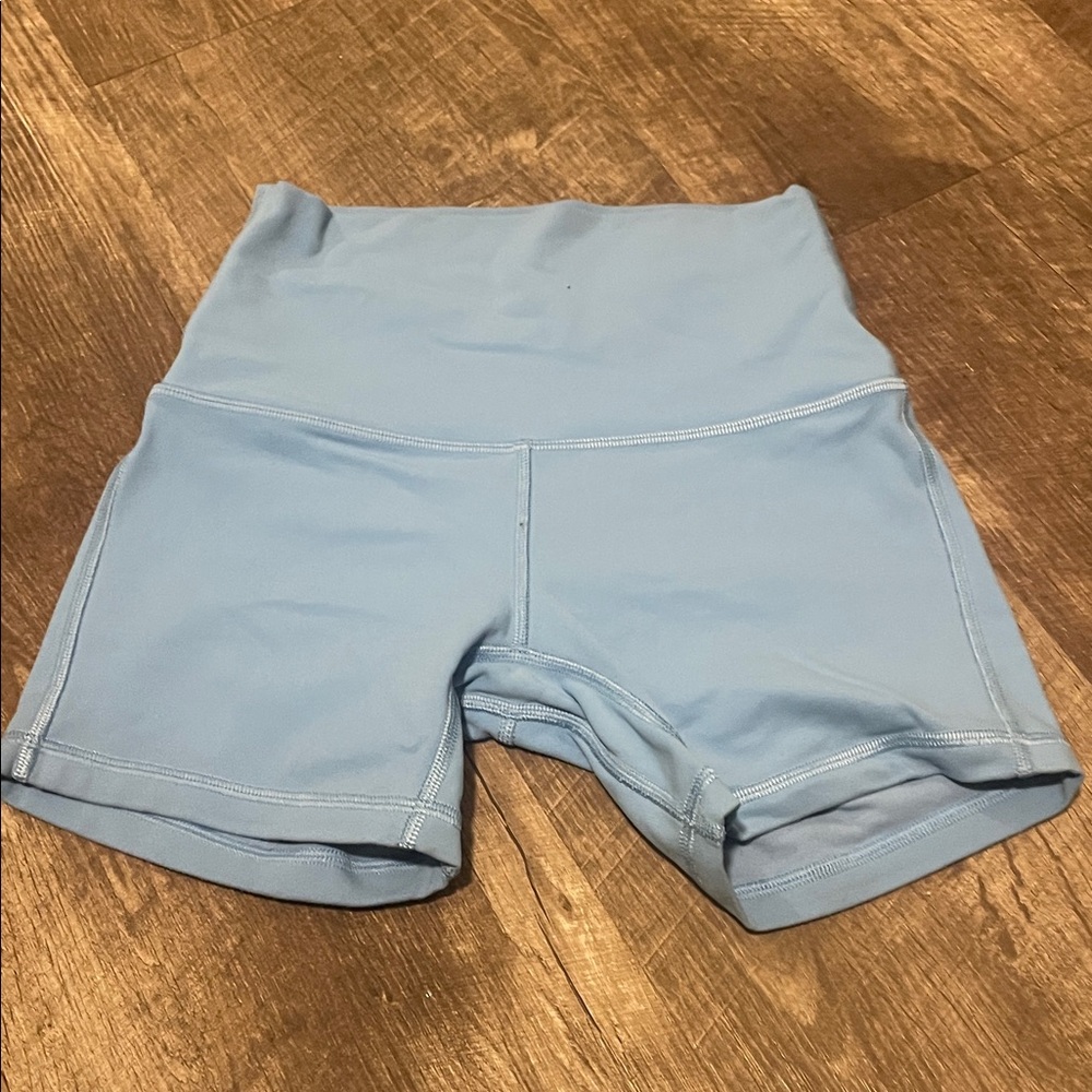Lululemon Athletica Light Blue Bike Shorts